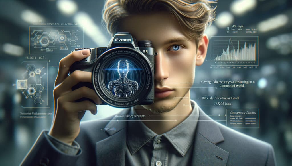 Photorealistic Technology Blog featured image representing "AI's Strategic Impact: Elevating Cybersecurity in a Connected World" in a real-world setting, no text overlay