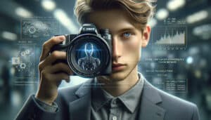 Photorealistic Technology Blog featured image representing "AI's Strategic Impact: Elevating Cybersecurity in a Connected World" in a real-world setting, no text overlay
