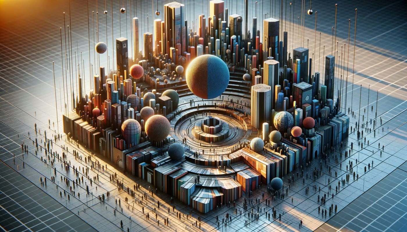 Photorealistic contextual image for: Mapping Sound: Spatial Audio's Impact on Metaverse Digital Geography