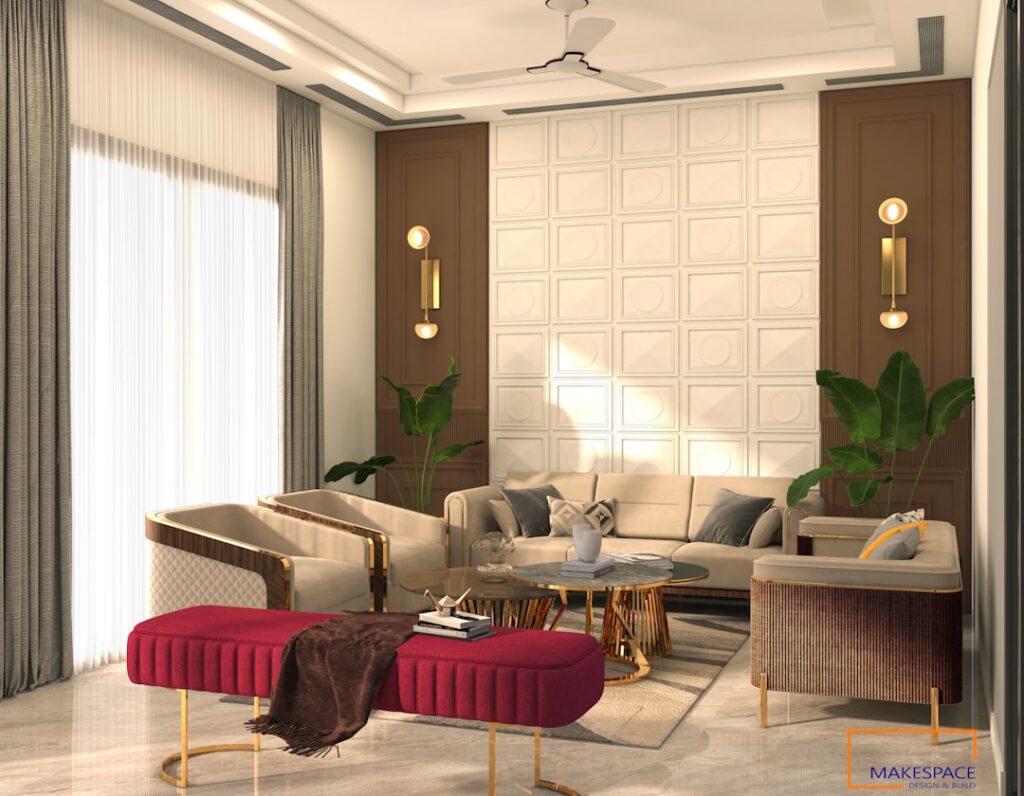 Modern staged living room