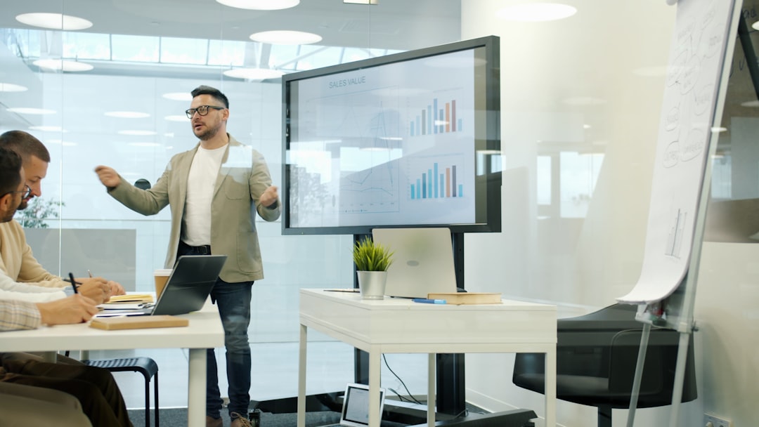 Upward trending business growth charts with data visualization.