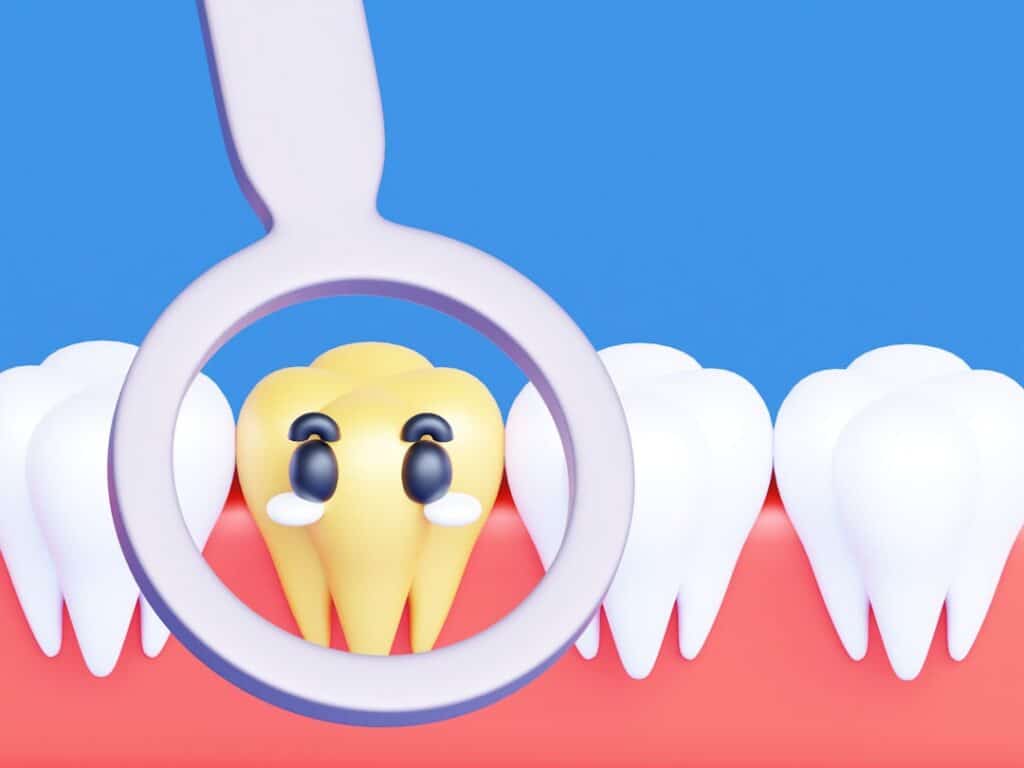 Modern dental office with marketing materials visible.